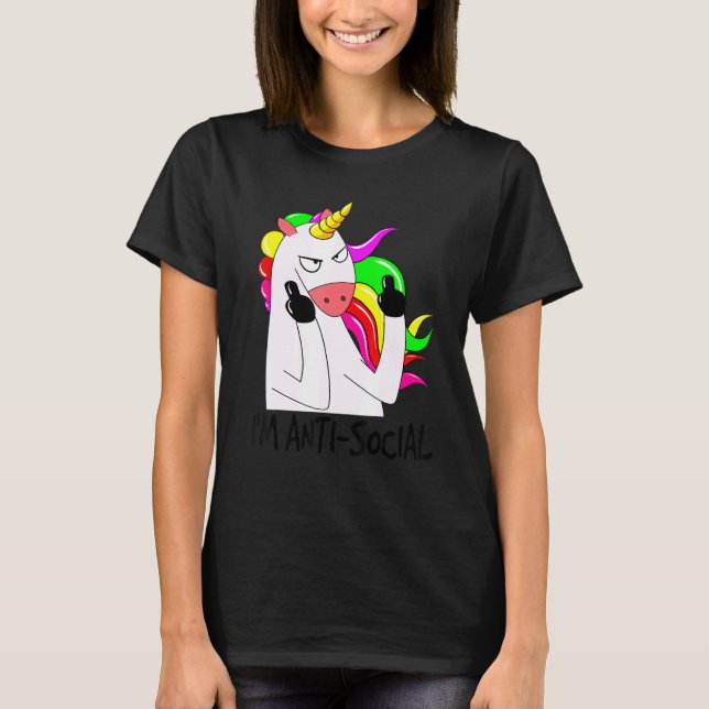 Camiseta Unicornio dice sarcástico (Anverso)