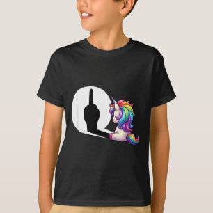 Camiseta Unicornio Divertido Con El Dedo Medio Mañana Gruñó