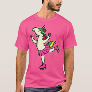Camiseta Unicornio Divertido De Patinaje Sobre Hielo Para C
