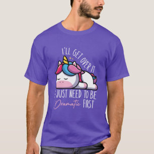 Camiseta Unicornio Divertido Dice Me Recuperaré Sólo Necesi
