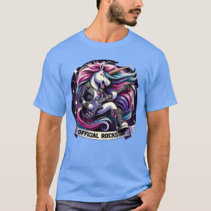 Camiseta Unicornio Divertido EGuitar Rockstar Banda rocksta