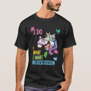 Camiseta Unicornio Divertido. Hago lo que Quiero. Sin Discu