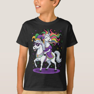 Camiseta Unicornio Divertido Montando Caballo Sombrero de B
