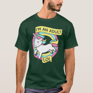 Camiseta Unicornio Divertido Soy Un Adulto LOL regalo
