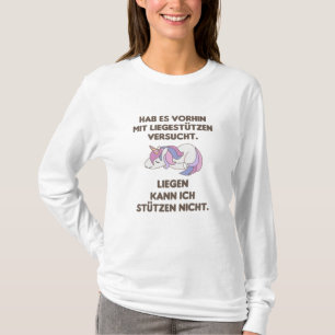 Camiseta Unicornio duerme gracioso diciendo humor a atleta