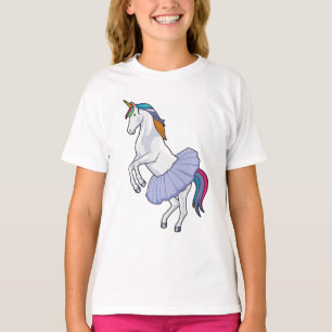 Camiseta Unicornio en ballet con falda