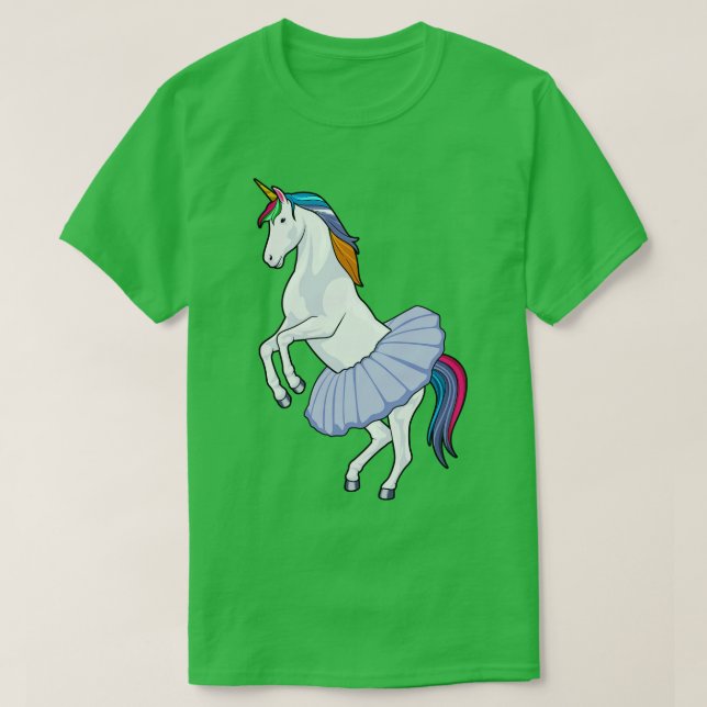 Camiseta Unicornio en ballet con falda (Diseño del anverso)