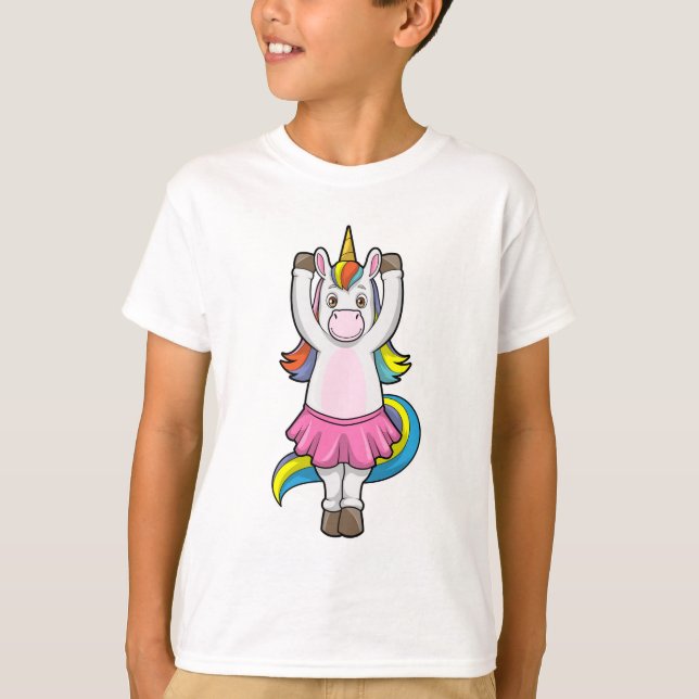Camiseta Unicornio en Ballet Dance con Skirt (Anverso)