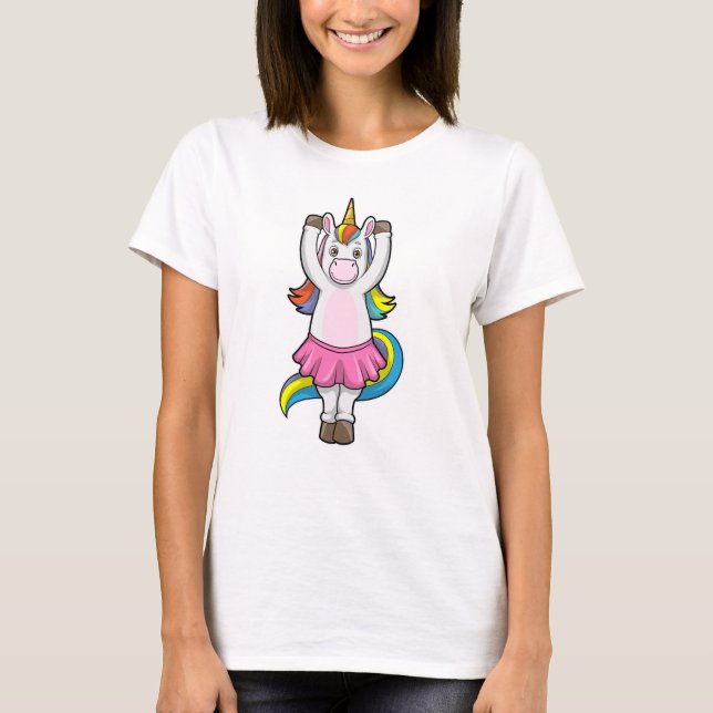 Camiseta Unicornio en Ballet Dance con Skirt (Anverso)
