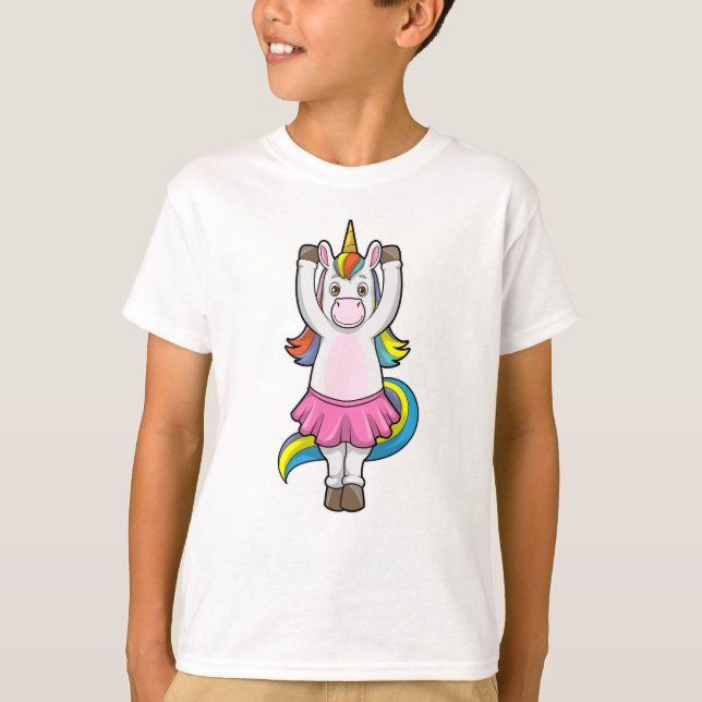 Camiseta Unicornio en Ballet Dance con Skirt (Anverso)