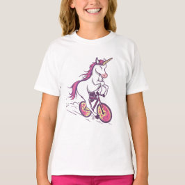 Camiseta Unicornio en bicicleta