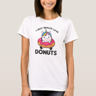 Camiseta Unicornio En Donut Unicornios Son Chicas Animales