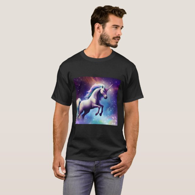 Camiseta Unicornio en el espacio (Anverso completo)