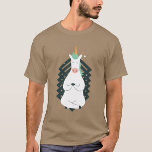 Camiseta Unicornio en la rosa del yoga