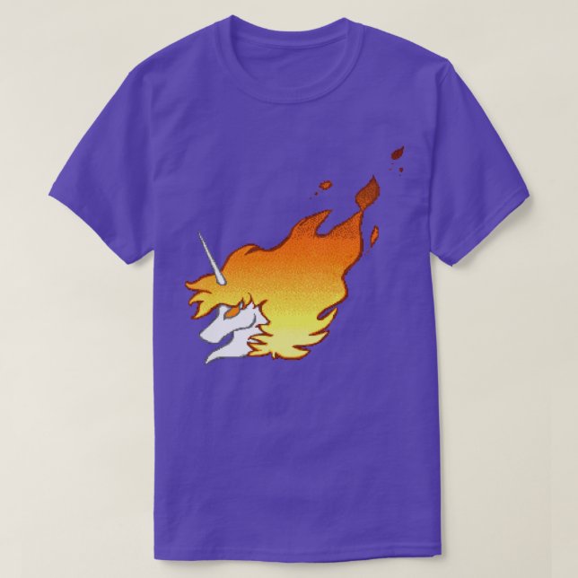 Camiseta Unicornio en llamas (Diseño del anverso)
