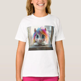 Camiseta Unicornio en marco de ventana