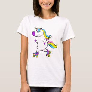 Camiseta Unicornio en patinaje en línea con patines