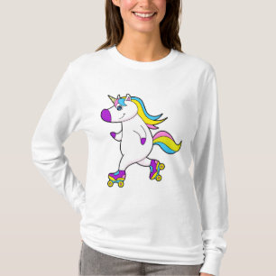 Camiseta Unicornio en patinaje en línea con patines