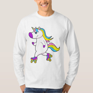 Camiseta Unicornio en patinaje en línea con patines