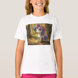 Camiseta Unicornio en pintura forestal