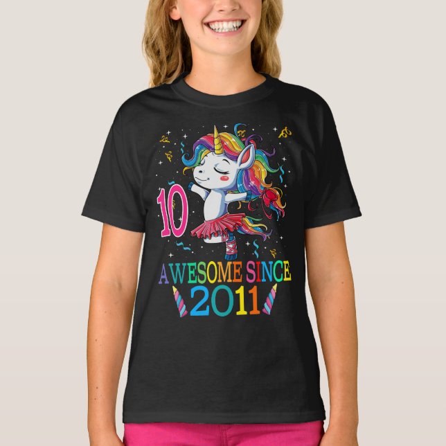 Camiseta unicornio en su décimo aniversario desde 2011 (Anverso)