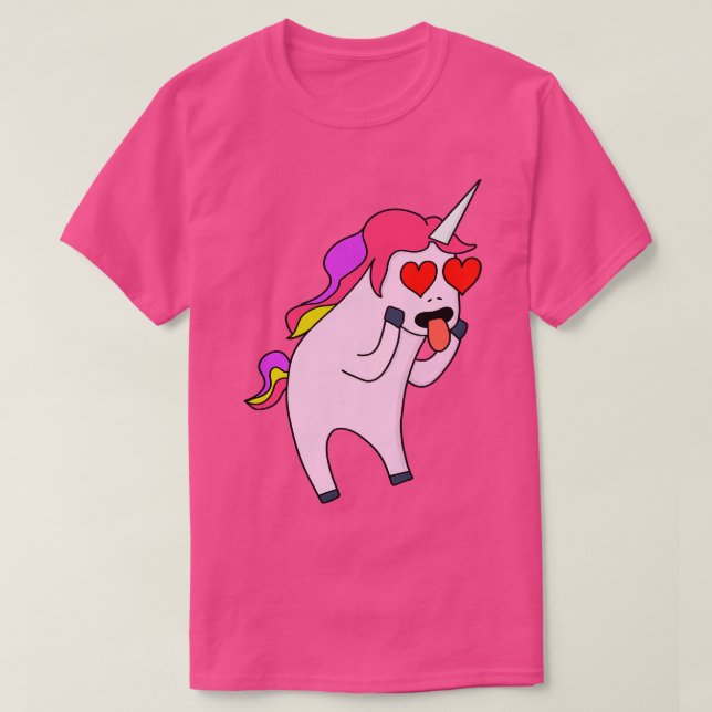 Camiseta Unicornio enamorado (Diseño del anverso)