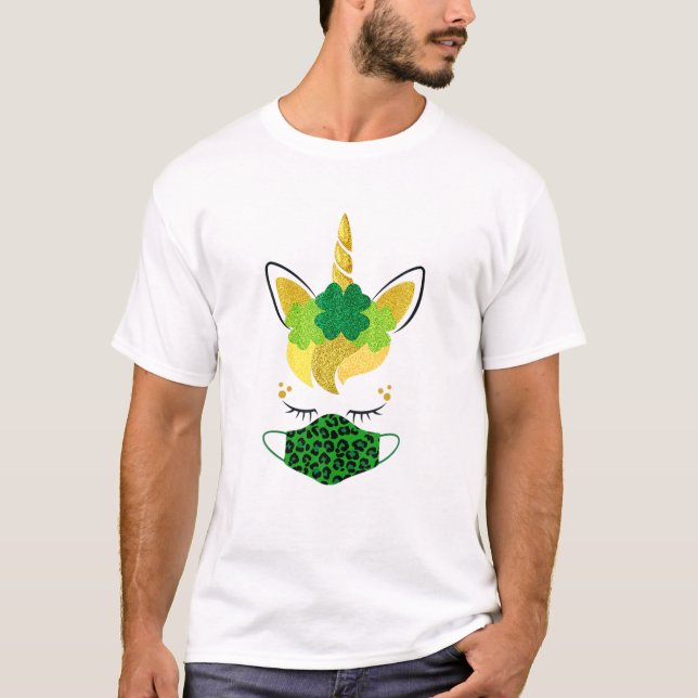 Camiseta Unicornio enfrenta a la máscara Shamrock (Anverso)