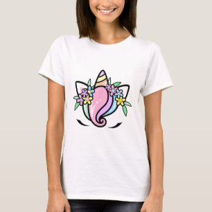 Camiseta Unicornio Enfrentado a burro con pestañas dominica