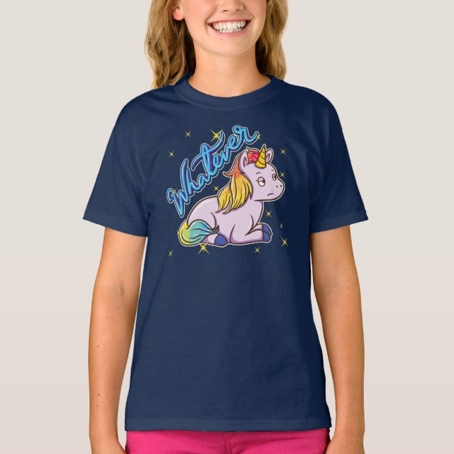 Camiseta Unicornio es gracioso con la actitud de cualquier  (Anverso)