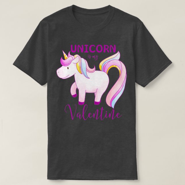 Camiseta Unicornio es mi activo valentino (Diseño del anverso)