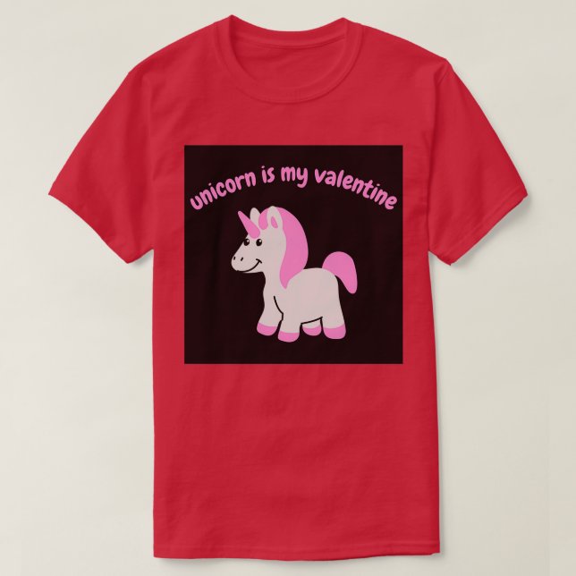 Camiseta unicornio es mi amor valentino (Diseño del anverso)