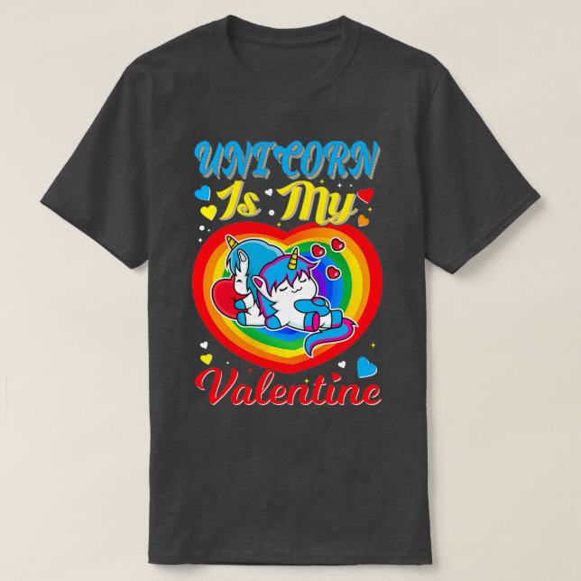 Camiseta unicornio es mi clásico de San Valentín (Diseño del anverso)