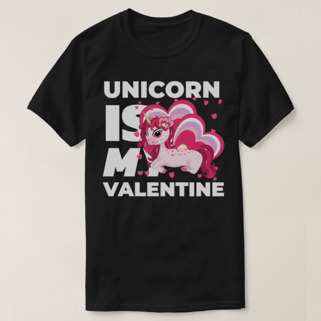 Camiseta Unicornio es mi diseño de San Valentín (Diseño del anverso)