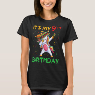 Camiseta Unicornio es mi primer cumpleaños de hace 9 años