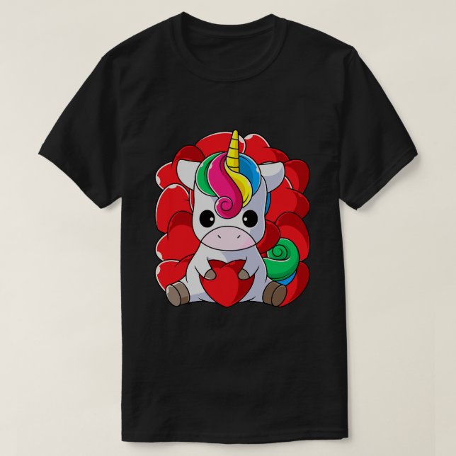 Camiseta Unicornio es mi regalo Día de San Valentín de San  (Diseño del anverso)