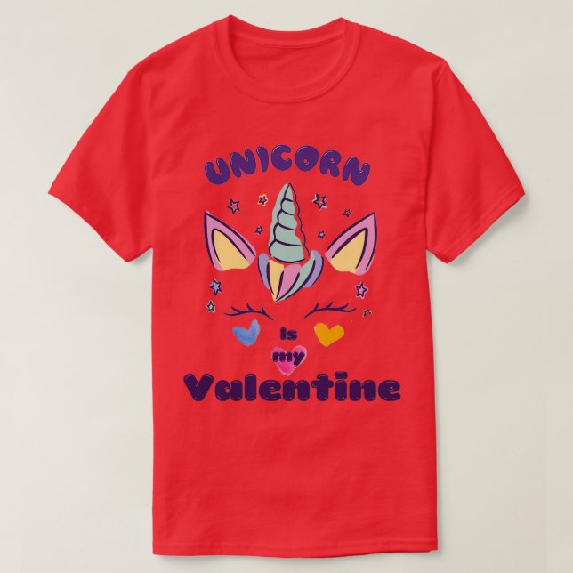 Camiseta Unicornio es mi valentina 2 (2) (Diseño del anverso)
