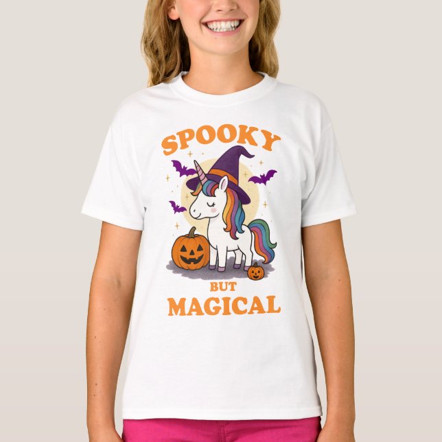 Camiseta unicornio espeluznante pero mágica - Hall (Anverso)