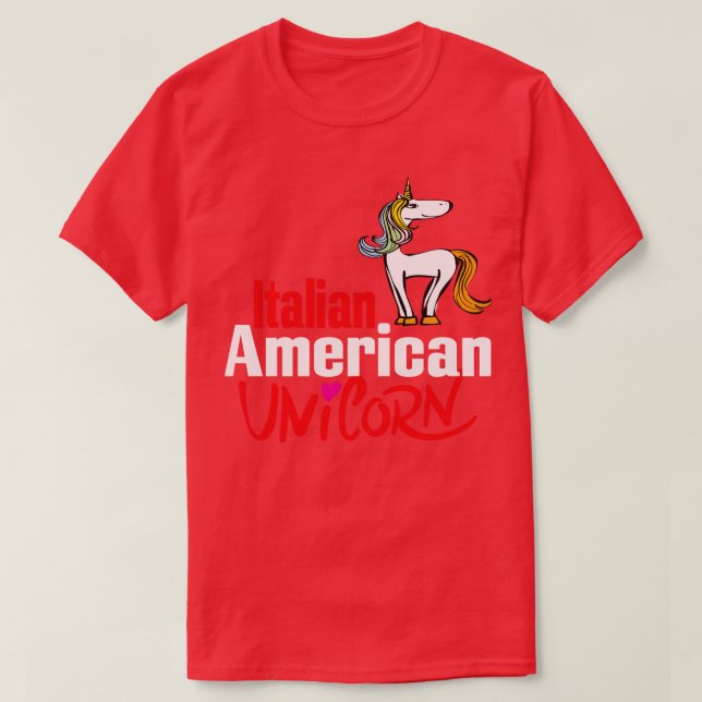 Camiseta Unicornio Estadounidense Italiano 1 (Diseño del anverso)