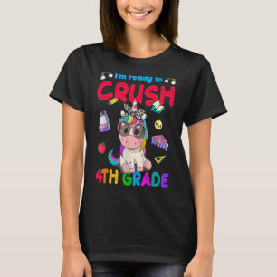 Camiseta Unicornio Estoy listo para aplastar el cuarto grad