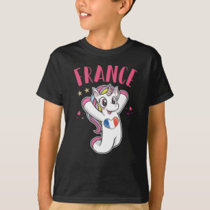 Camiseta Unicornio fanático del fútbol de Francia con bande