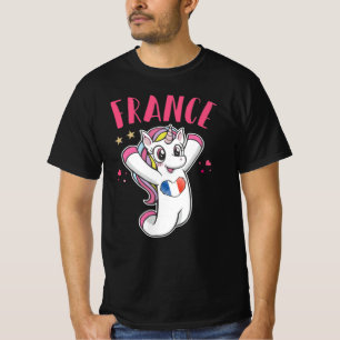 Camiseta Unicornio fanático del fútbol de Francia con bande