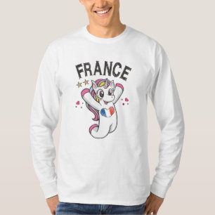Camiseta Unicornio fanático del fútbol de Francia con bande