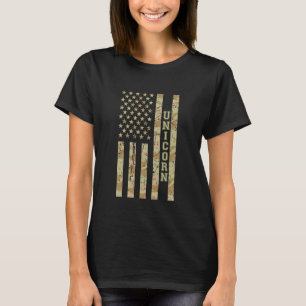 Camiseta Unicornio Fantasía Mágico Desierto Camuflaje Deter