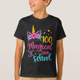 Camiseta Unicornio Feliz 100° Día 100 Magicos Días Escolare