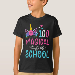 Camiseta Unicornio Feliz 100° Día 100 Magicos Días Escolare
