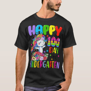 Camiseta Unicornio Feliz 100° Día de Jardines Infantiles pa