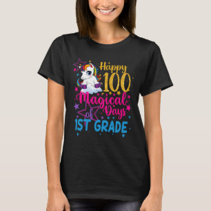 Camiseta Unicornio Feliz 100 Días Mágicos De Primer Grado