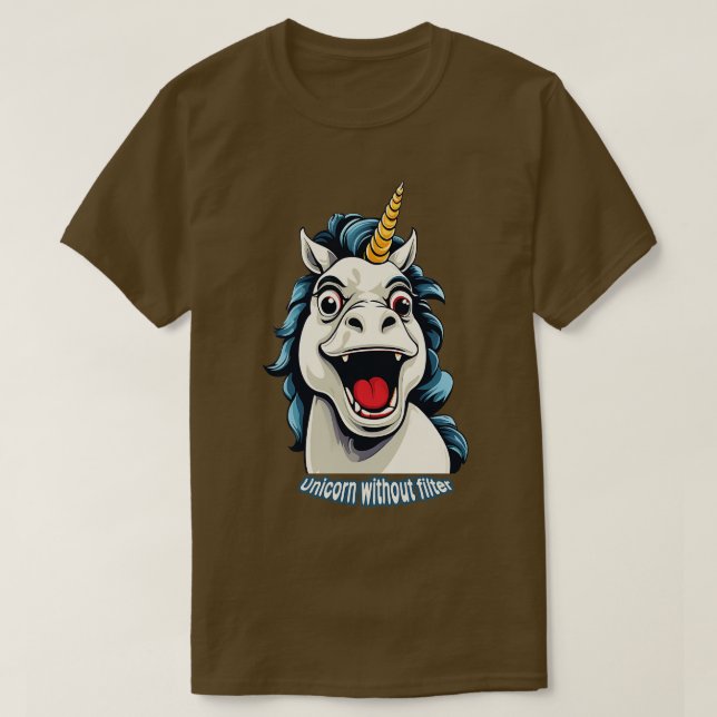 Camiseta Unicornio feo sin filtro (Diseño del anverso)