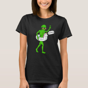 Camiseta Unicornio flotador de fiesta de piscina alienígena