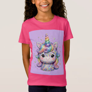 Camiseta Unicornio - fondo lavanda